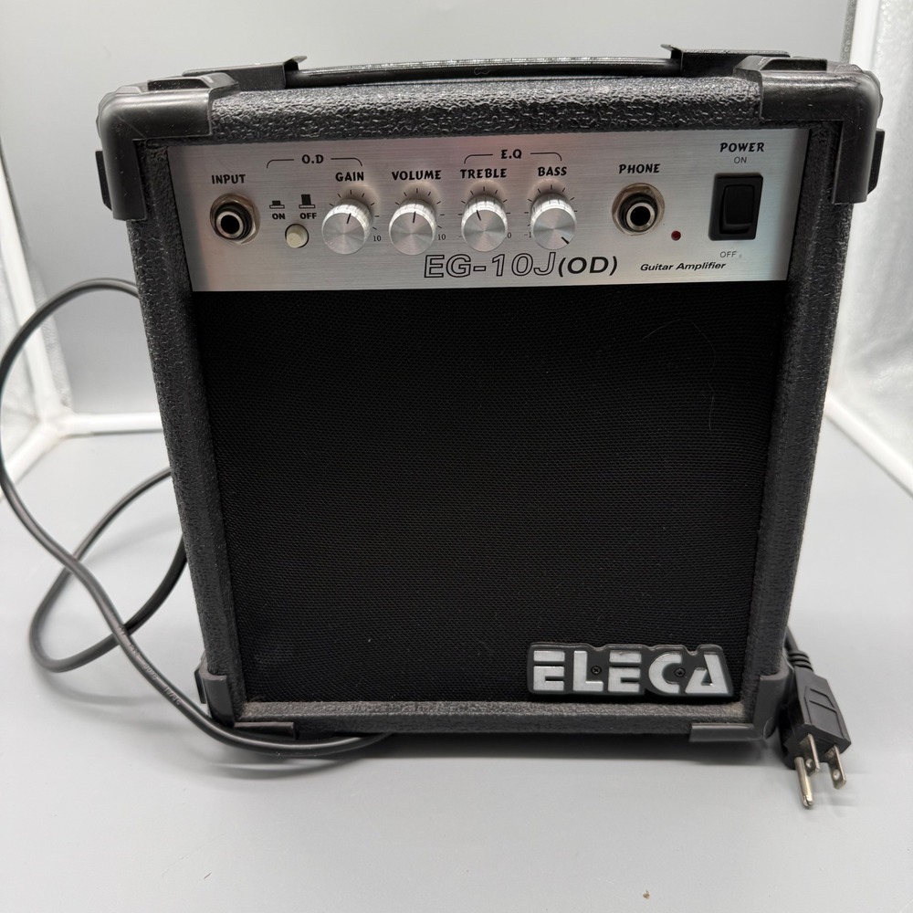 Eleca EG-10J(OD) 10W Electric Guitar Combo Practice Amplifier Black Overdrive